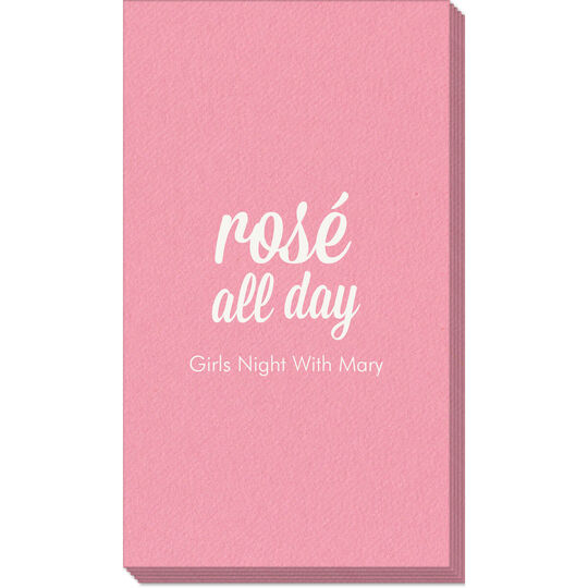 Rosé All Day Linen Like Guest Towels